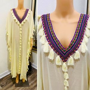 Pitusa yellow kaftan dress, Size Petite